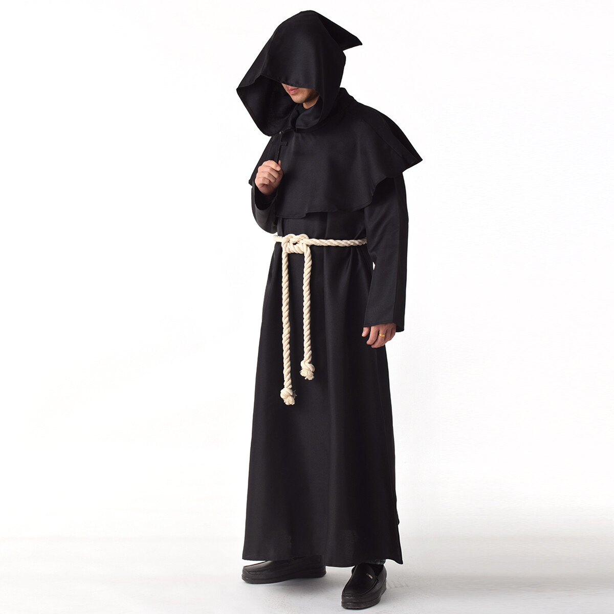 Monk Robe Medieval Monk Costume For Adults | Hooded Friar Robe With ...