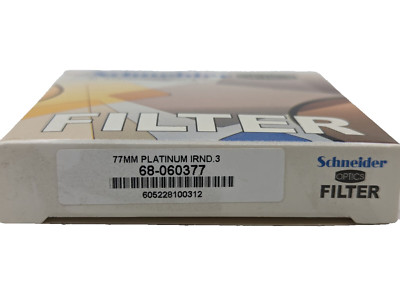 New Schneider 77mm Platinum IRND3 Filter Infrared 0.3 Neutral Density 68-060377