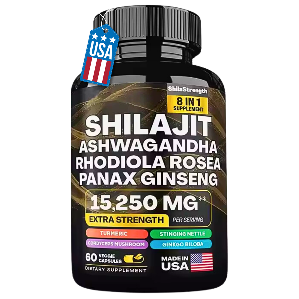 Shilajit Multivitamin (Turmeric, Ashwagandha, Ginger, Cordyceps Mushrooms)