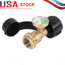 Universal Gas Pressure Level Meter with Brass Adapter-BBQ Propane Tank Fit