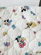 VHTF RARE VNTG Dundee Disney Mickey Mouse 80s 1980s Quilted Baby Blanket Mint