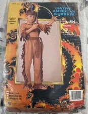 Vintage NOS Child Native American Warrior RG Costumes Halloween Dress-Up Play