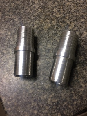 Aluminum 1'' Barbed Hose Coupler-Connector - Adapter (2 Pack)