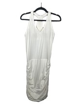 Athleta Active Dress Size Small Women's White Tee Racerback Ruched
