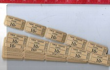 Vintage lot 100 tickets Twin Grove Park Pine Grove Pennsylvania 10c tickets