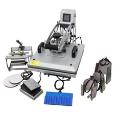 9 in 1 Magnetic Semi-Auto Heat Press Machine Sublimation Transfer 15x15inch 110V