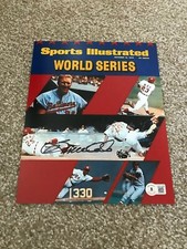 BERNIE CARBO Signed Autograph 8x10 Photo REDS 1970 WORLD SERIES BAS BECKETT