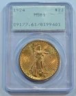 1924  $20 Saint-Gaudens  PCGS MS61  Gold Double Eagle OGH old rattler holder!!!!