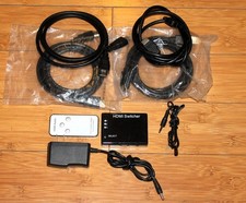 3 Port 3 x 1 HDMI Switch with IR Wireless Remote Control  4 HDMI Cables