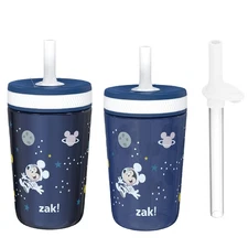 Zak Designs Disney Mickey Mouse Kelso Tumbler Set, Leak-Proof Screw-On Lid w...