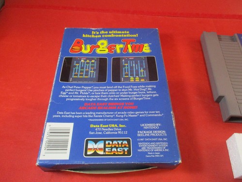 Burger Time (Nintendo NES) COMPLETE w/ Box manual game WORKS! Burgertime - Picture 9 of 18