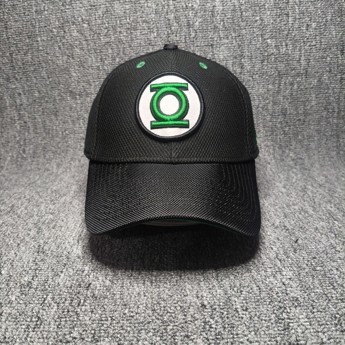 New Era Green Lantern Black Curved Brim Cap Hat Logo Graphic