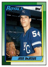 Jose DeJesus 1990 Topps #596 Kansas City Royals VTG Baseball *318