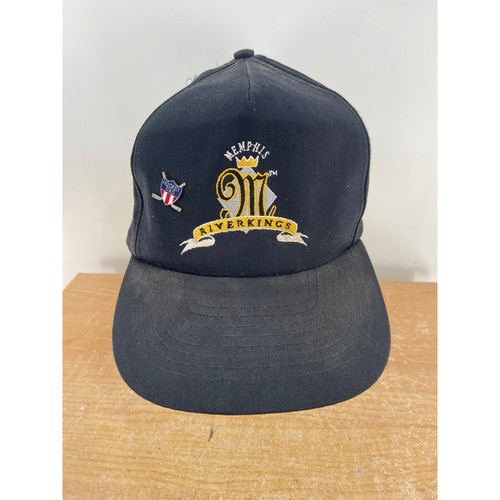 Vintage Memphis Riverkings CHL Snapback Hat Black Green Underbill KC Hockey Pin