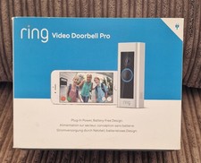 Ring Video Doorbell Pro Plug-in With UK & European Adaptors Excellent Condition