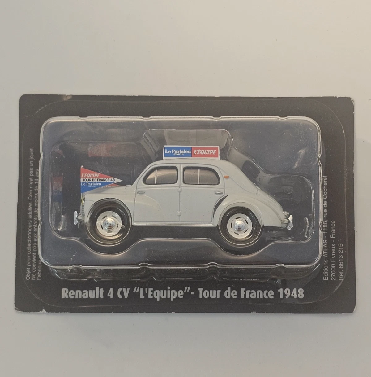 Voiture Miniature Renault 4 CV « L'Équipe » Tour de France 1948 Échelle 1/43