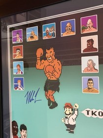 Mike Tyson Signed Punch-Out!! Framed Poster & HOF Auto Boxing Glove Nintendo NES