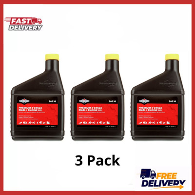 Briggs & Stratton 100005 SAE 30W 4-Cycle Small Engine Oil, 18 oz. Bottle 3pk