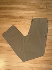 Under Armour Boys Khaki Chino Pants Youth Md Loose Fit Adjustable Waist Pockets