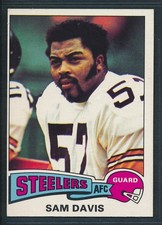 1975 Topps Football #152 SAM DAVIS Pittsburgh Steelers ~ EX to EX-MT