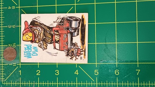 Watered Down 1973 Donruss Odd Rods Sticker CardMay/May Not Stick due to Age