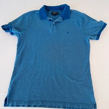 Rodd Gunn Mens Sports Fit Cotton Pique Polo Shirt Blue Large Short Sleeve Logo