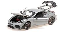 Minichamps 1:18 PORSCHE CAYMAN GT4 RS SILVER METALLIC WITH WEISSACH PACKAGE 2024