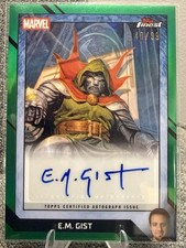 2026 Topps Finest Fantastic Four E.M. Gist Comic Artist Auto Green /99 Doom
