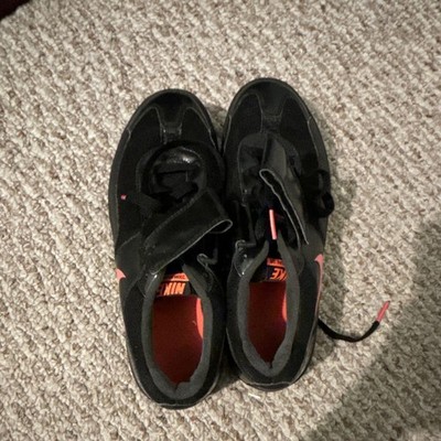 Nike Men's Slip-On Athletic Sneakers Black/Orange Swoosh Low Top