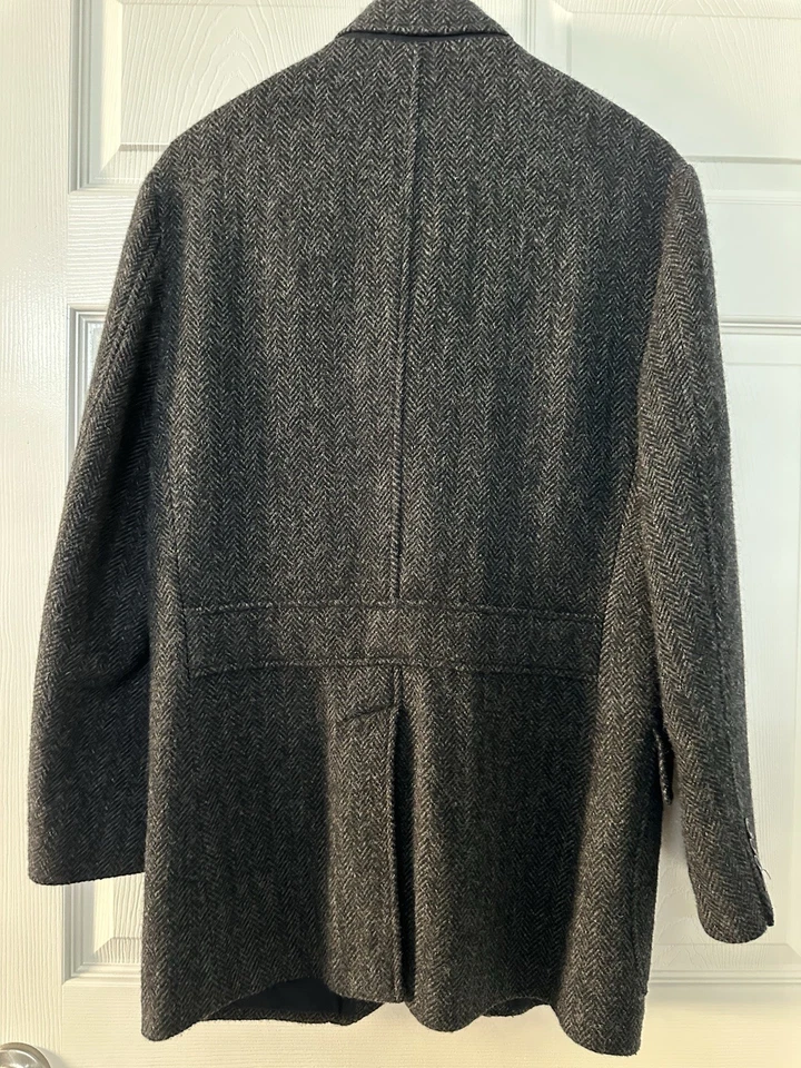 Polo by Ralph Lauren Charcoal Glen Plaid Tweed Sport Coat Blazer 38S - Image 3 of 4