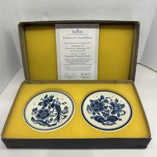 Rosenthal Vtg Pair Round Copenhagen Delft Blu...