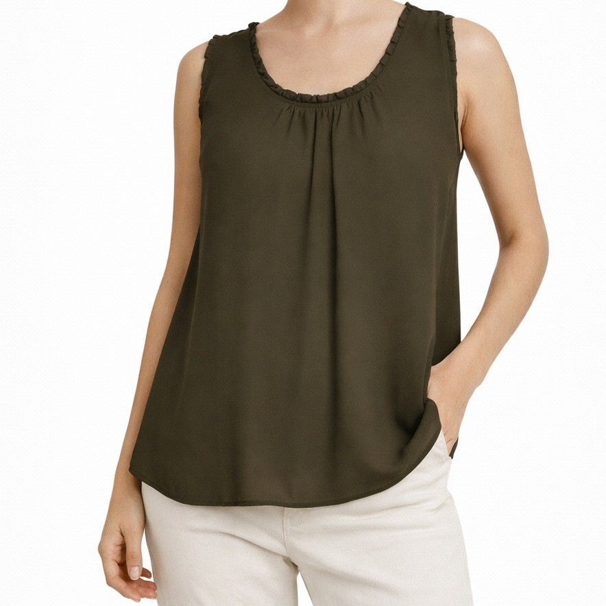 LOFT Sleeveless Blouse Pullover Polyester Relaxed… - image 1
