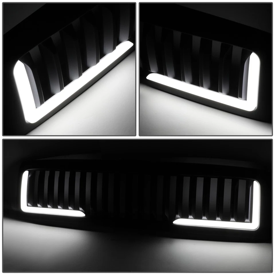 [LED DRL]PARA 94-02 RAM 1500 2500 3500 ESTILO VERTICAL PARACHOQUES DELANTERO PARRILLA Foto 3 de 4