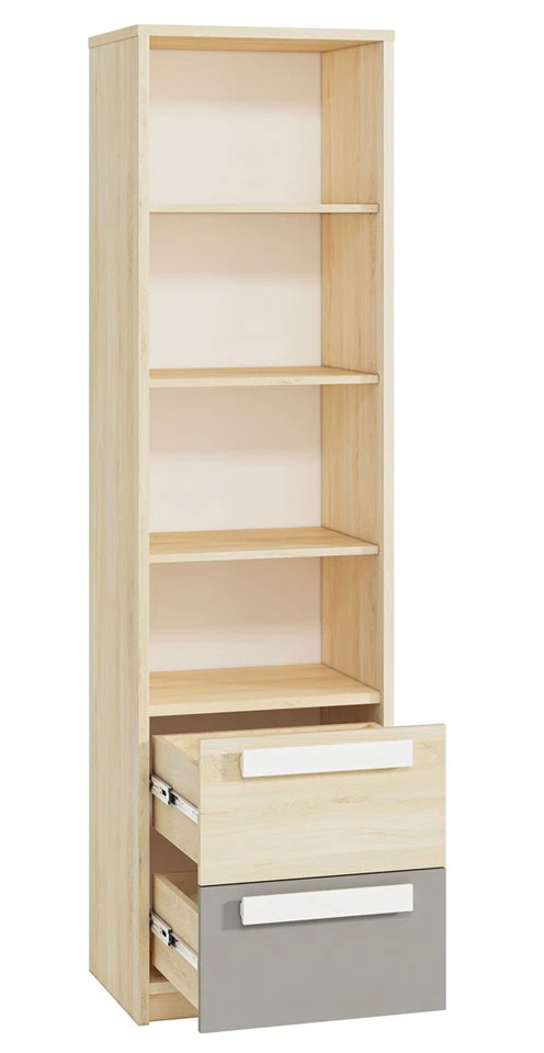 Étagère Droite Bibliothèque 55x40x199cm Fjord Hêtre Gris - Photo 3/4