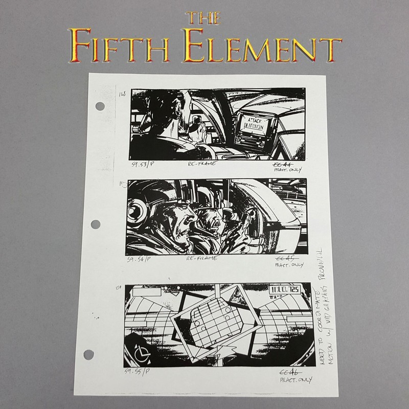 Image 17 of The Fifth Element - Production Used Storyboard, Cab Chase 168-170 , COA