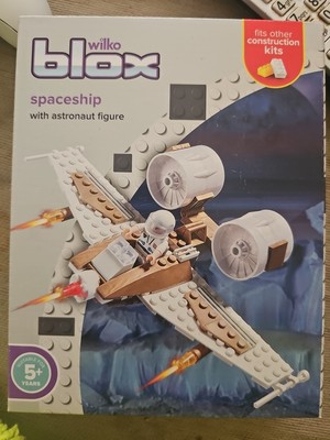 Wilko Blox Raumschiff & Astronaut Figur Neu im Karton 