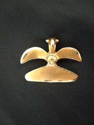 ALVA Museum Replicas Gold Tone Bird Pelican Pendant