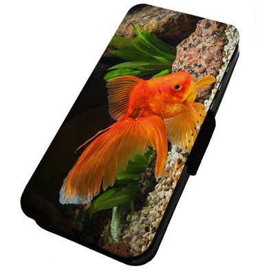 Bedruckte Klapp Handyhülle iPhone, Samsung & Huawei Goldfish