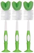 Brand - Mama Bear Baby Bottle Brush with Nipple Cleaner and Suction Cup S