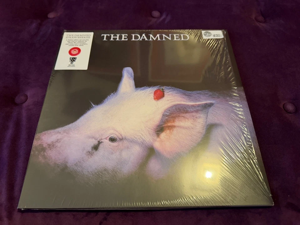 PUNK / NEW WAVE / THE DAMNED: 'STRAWBERRIES' RSD 2022 RED & PINK SWIRL 12" VINYL - Image 2 of 4