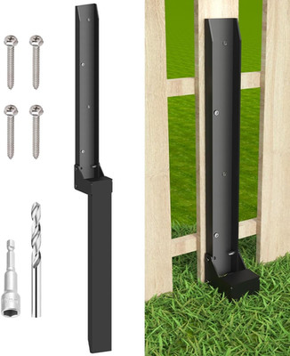Fence Post Anchor Kit, Heavy Duty Metal Steel Fence Post Repair Kit, Fence Post 