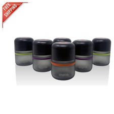 80ml Glass Storage Jars, 6 Pack - UV Resistant Child-Resistant Airtight Seal