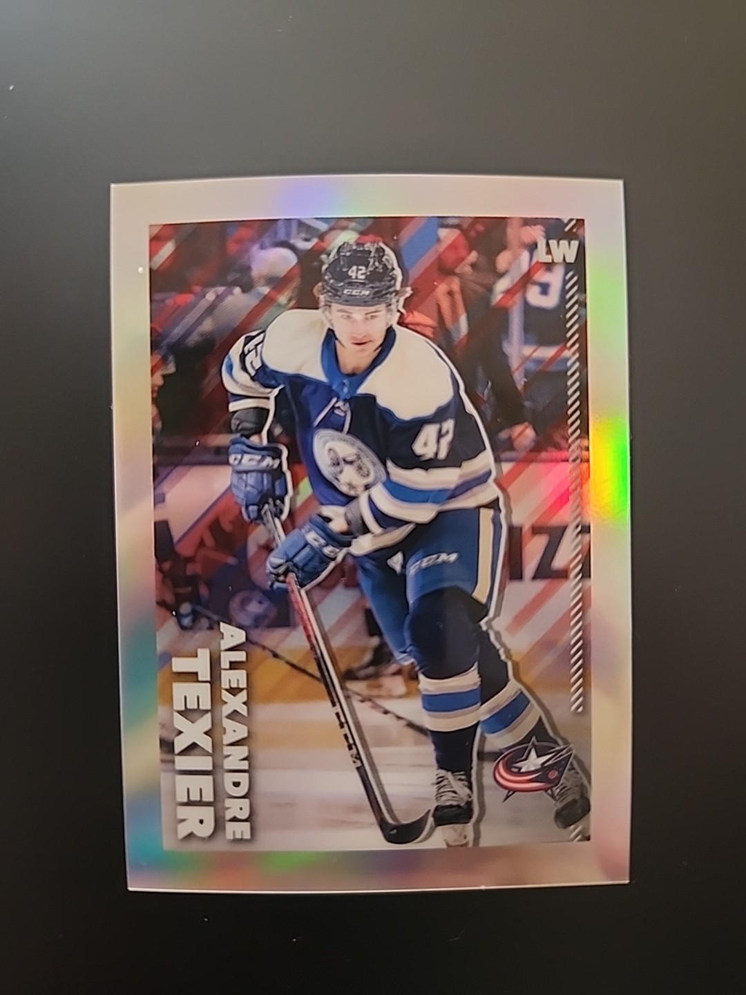 2022-23 Topps Chrome Sticker #150 Alexandre Texier Refractor /99 Made Columbus