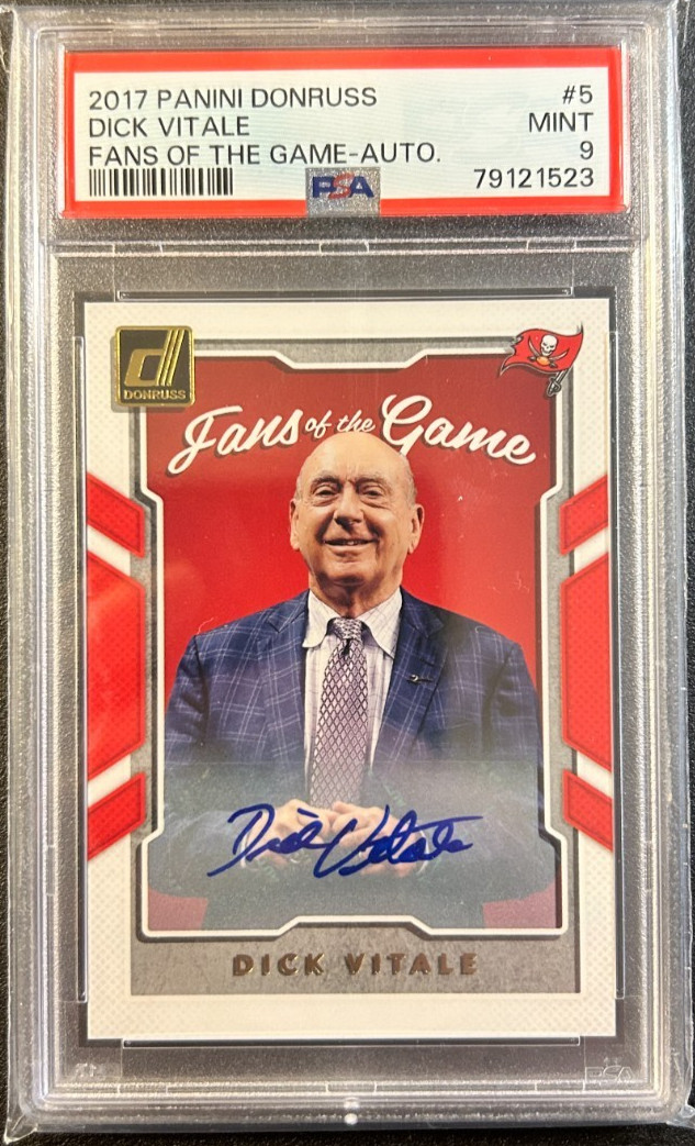 Dick Vitale AUTO PSA Mint 9 Fans/Game 2017 Panini Donruss Signature Autograph SP