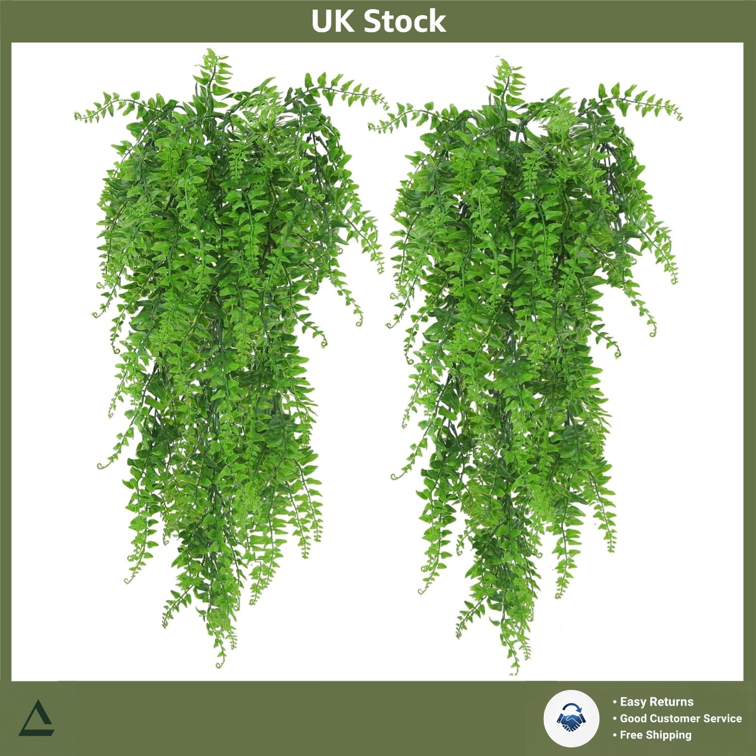 Lush Artificial Hanging Fern Vine Realistic Fake Ivy Foliage Greenery Decor