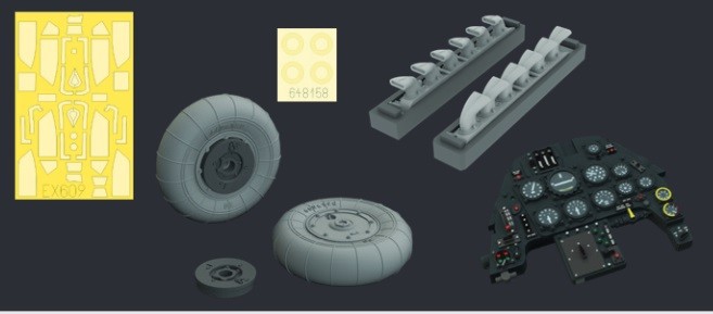 Eduard Accessories 644046 - 1:48 Bf 109G-10 with Late Wheels LööKplus - New