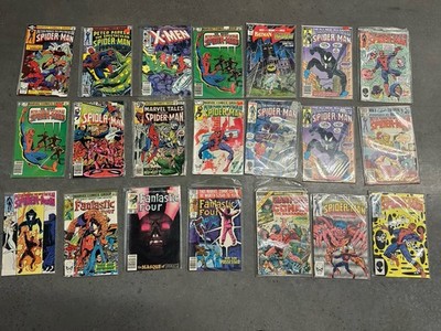Vintage Marvel & DC Comic Book Lot Spider-Man Fantastic Four Batman 1970s 1980s