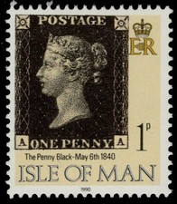ISLE of MAN 422a - Penny Black 150th Anniversary 