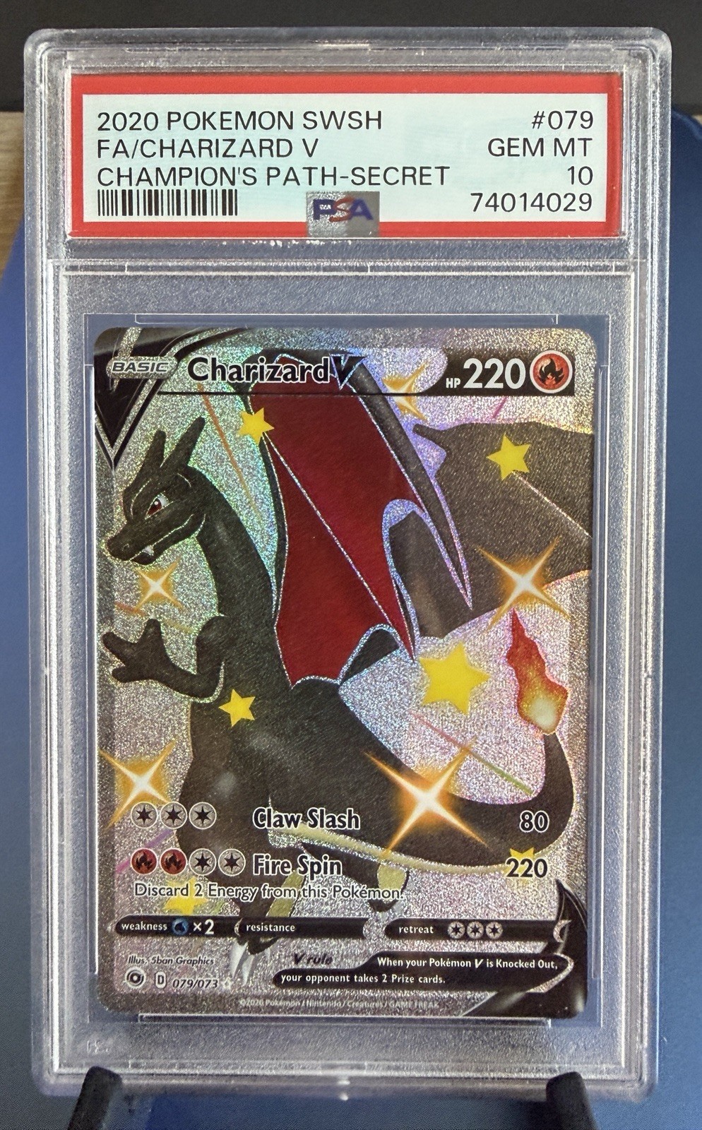 Charizard V (Secret) 79/73 Champions Path Holo