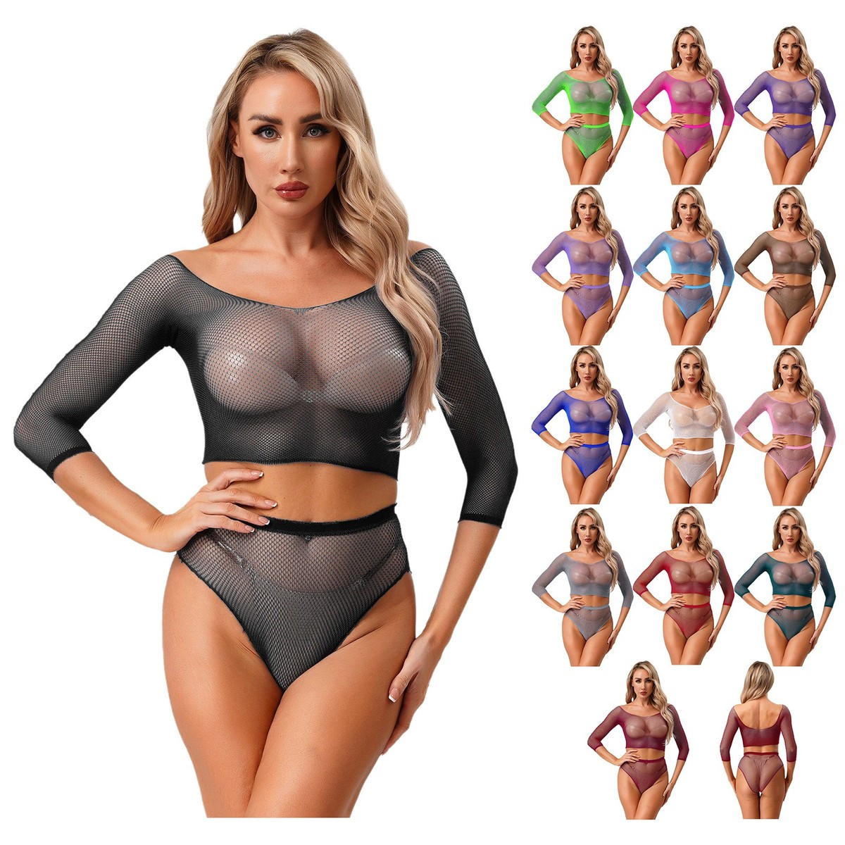 Women Nightwear Sexy Outfits Dance Lingerie 2pcs Set Sleepwear Babydoll  Tight